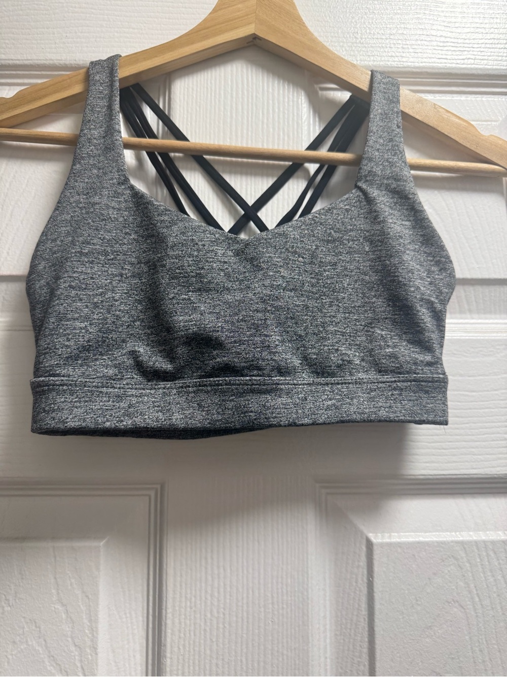 Forever 21 Grey Crisscross Back Sports Bralette